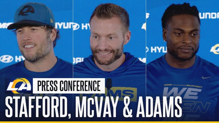 Matthew Stafford & Sean McVay On Short Week Prep Davante Adams Talks Return Ahead Of The Playoffs