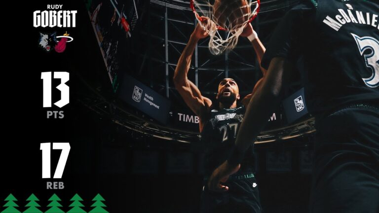 Rudy Gobert DOUBLE-DOUBLE, 13 PTS & 17 REB Vs. Heat 01.06.26