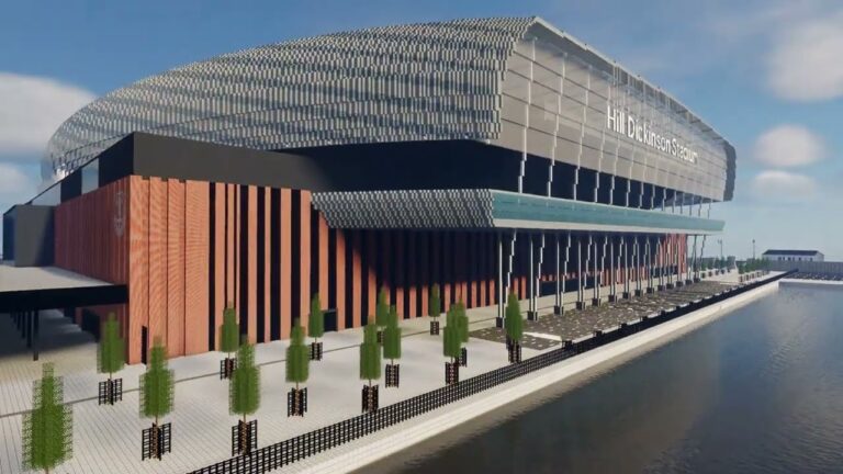 Everton’s new stadium – but make it in Minecraft Created by LXofficial