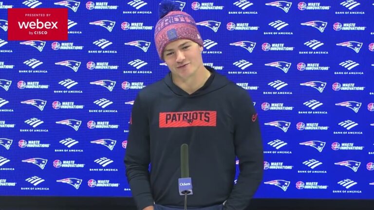 Drake Maye: I Have to Play Well For Us to Win. Patriots Press Conference