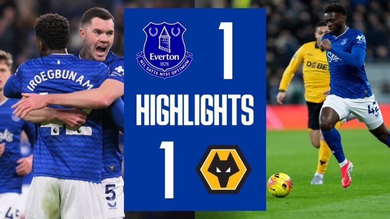 EVERTON 1-1 WOLVES Premier League highlights