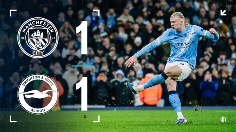 HIGHLIGHTS! City share the Premier League spoils with Brighton Man City 1-1 Brighton PL
