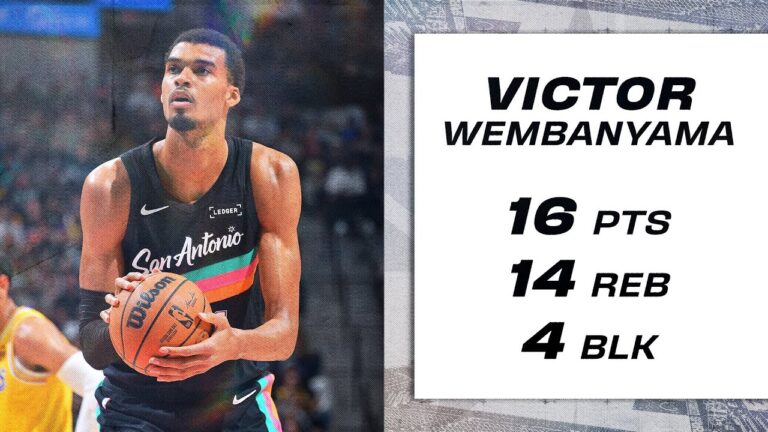 Victor Wembanyama Puts Up Double-Double Against the Lakers!