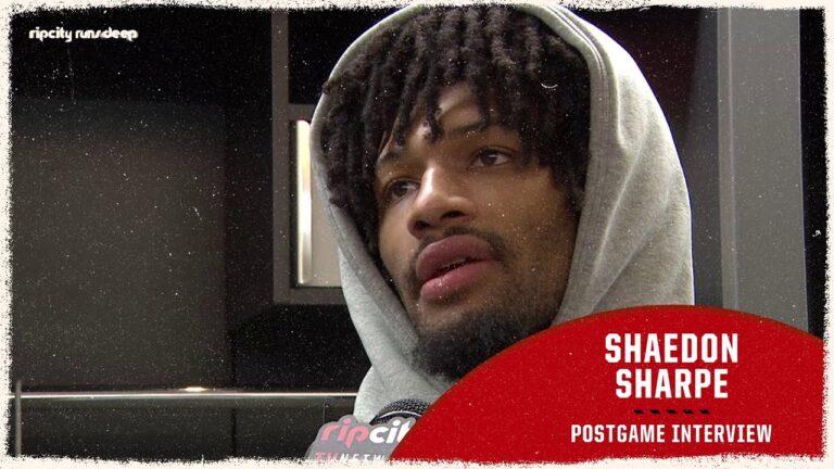 Shaedon Sharpe Postgame Media Availability vs Houston Rockets January 7th, 2025
