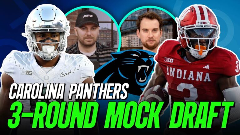 Carolina Panthers 3 Round Mock Draft PFF