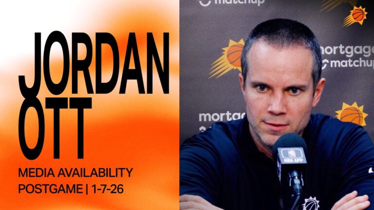 Head Coach Jordan Ott Media Availability Phoenix Suns 1-7-26