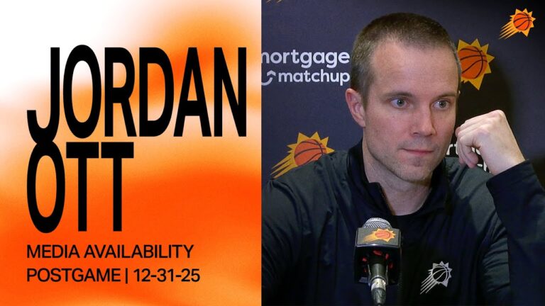 Head Coach Jordan Ott Phoenix Suns Postgame Media Availability 12-31-25