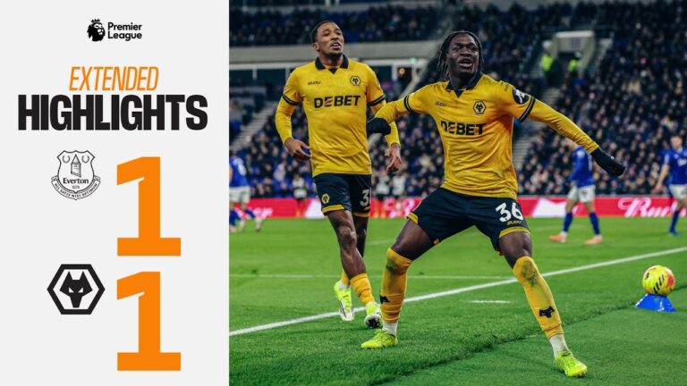 Two red cards! Everton 1-1 Wolves Extended Highlights