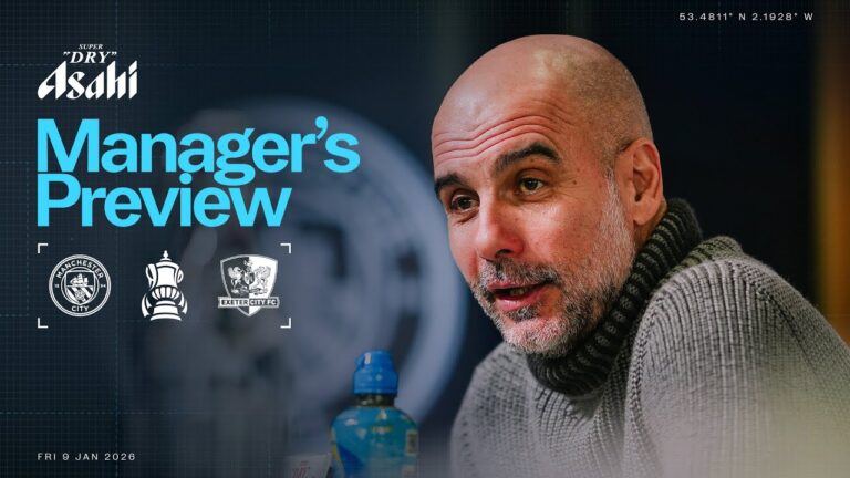 WATCH LIVE! MANAGER&39S PREVIEW Pep Guardiola Press Conference Man City v Exeter City FA Cup