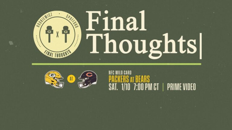 Final Thoughts: Packers at Bears NFC Wild Card