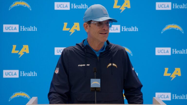 Jim Harbaugh On Injury Updates Vs Patriots LA Chargers