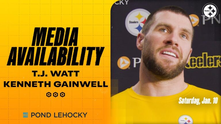 T.J. Watt, Kenneth Gainwell Media Availability (Jan. 10) Pittsburgh Steelers