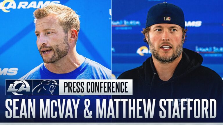 LIVE: Sean McVay & Matthew Stafford Postgame Press Conference After Wild Card Win vs. Panthers