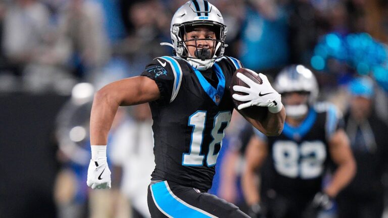 Every catch from Jalen Coker’s 134-yard game Wild Card Weekend