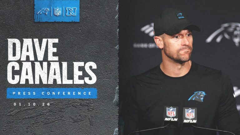 Dave Canales speaks after Wild Card game against Rams Carolina Panthers