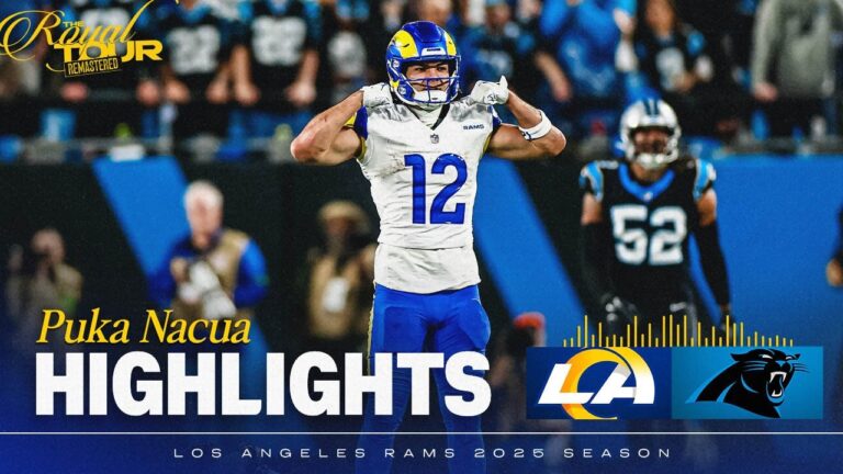 Puka Nacua’s Best Catches From 111-Yard, 2-Touchdown Game vs. Panthers On Wild Card Weekend