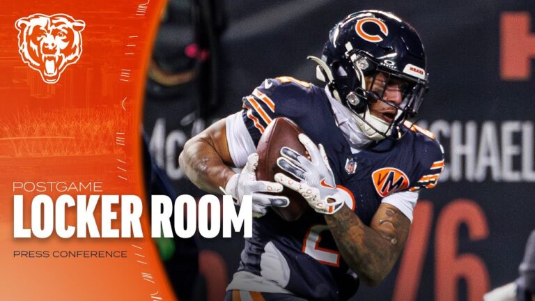 Bears postgame locker room Wild Card Round