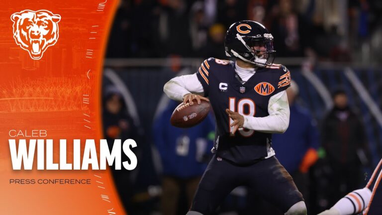 Caleb Williams discusses performance in wild card win Press Conference