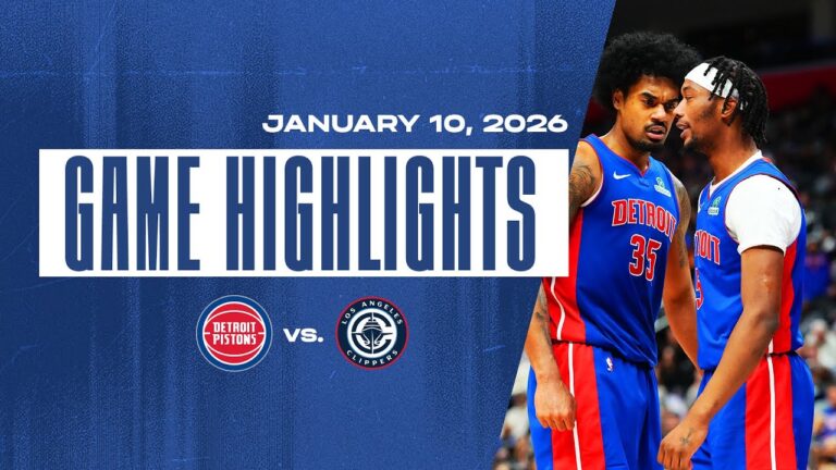 Short-Handed Pistons Fall Short Detroit Pistons vs. LA Clippers Game Highlights 01.10.26