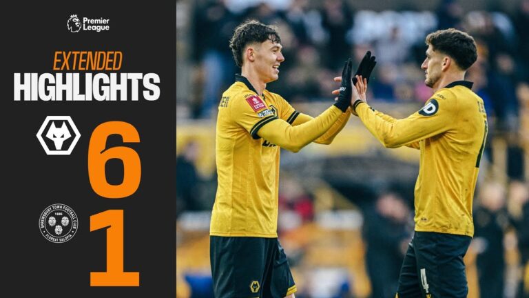 Strand Larsen hat-trick! Wolves 6-1 Shrewsbury Town Highlights