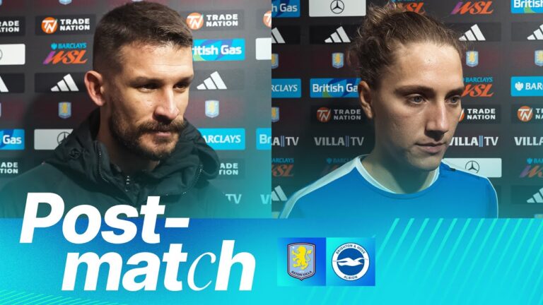 POST-MATCH Vidosic & Symonds Aston Villa v Brighton