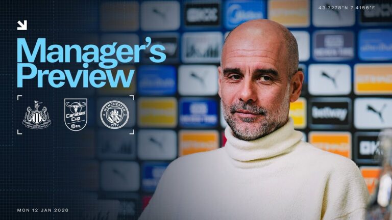 LIVE! MANAGER PREVIEW Pep Guardiola Newcastle v Man City Carabao Cup