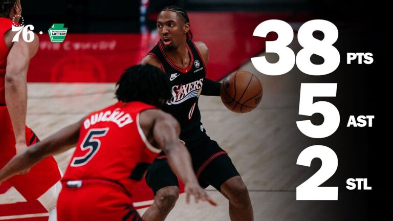 Tyrese Maxey Scores 38 Points Against Raptors