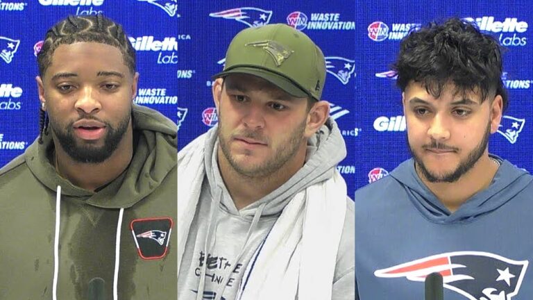 Anfernee Jennings, Garrett Bradbury & Andy Borregales Address the Media Patriots Press Conference