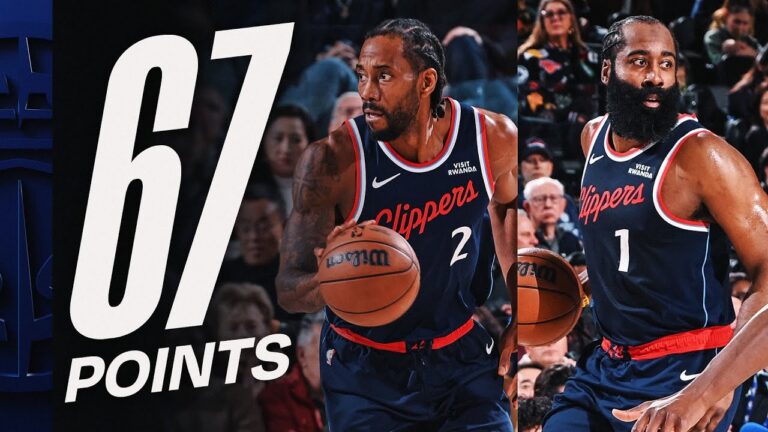 Kawhi & Harden Combine For 67 PTS Against The Hornets January 12, 2026