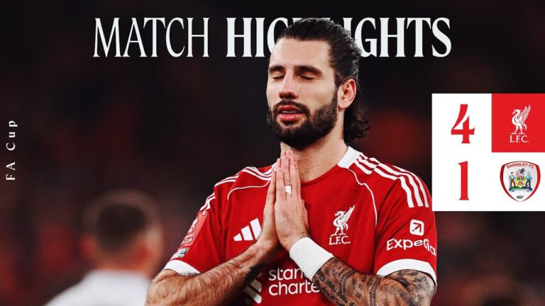 FA Cup Highlights: Liverpool 4-1 Barnsley Szoboszlai & Frimpong Rockets, Wirtz & Ekitike Link Up!
