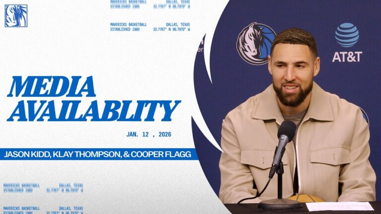 Jason Kidd, Klay Thompson, & Cooper Flagg Media Availability vs BKN 01 12 26