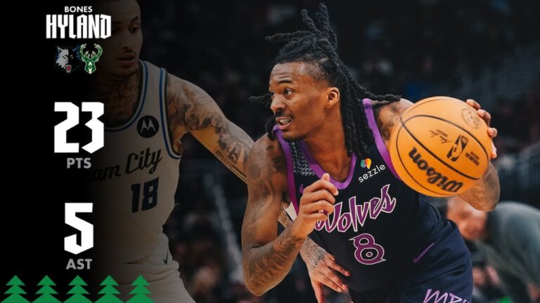 41?! Bones Hyland Drops 23-Points and 5-Assists In Wolves Win Over Milwaukee 01.13.26