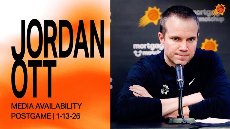 Head Coach Jordan Ott Media Availability Phoenix Suns 1-13-26
