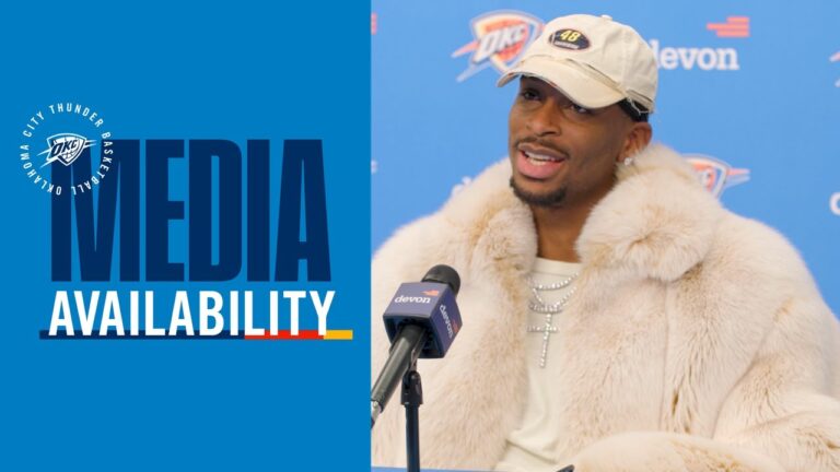 Shai Gilgeous-Alexander on the Thunders downhill attacks Postgame Media January 13, 2026