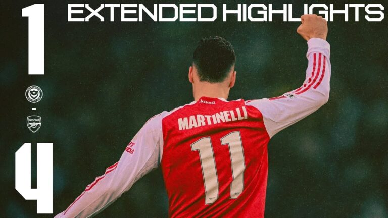 GUNNERS CRUISE INTO FOURTH ROUND EXTENDED HIGHLIGHTS Portsmouth v Arsenal (1-4) FA Cup