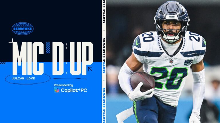 Julian Love Mic’d Up In The Week 17 Win at The Panthers Seattle Seahawks