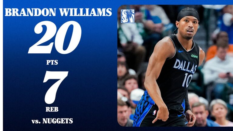Brandon Williams (20 PTS 7 REB) vs. Denver Nuggets January 14, 2026