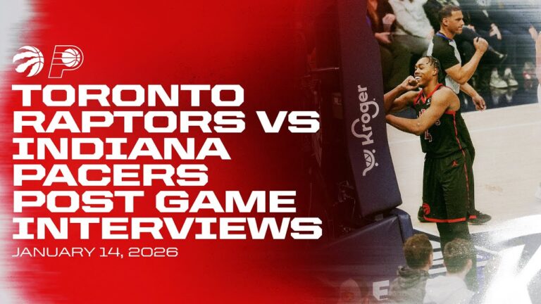 Toronto Raptors Full Media Availability Post Game vs Pacers January 14, 2026