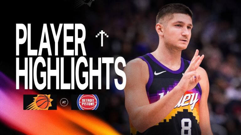 Grayson Allen drops 33 PTS w 7 three’s vs Detroit Pistons Phoenix Suns Player Highlights