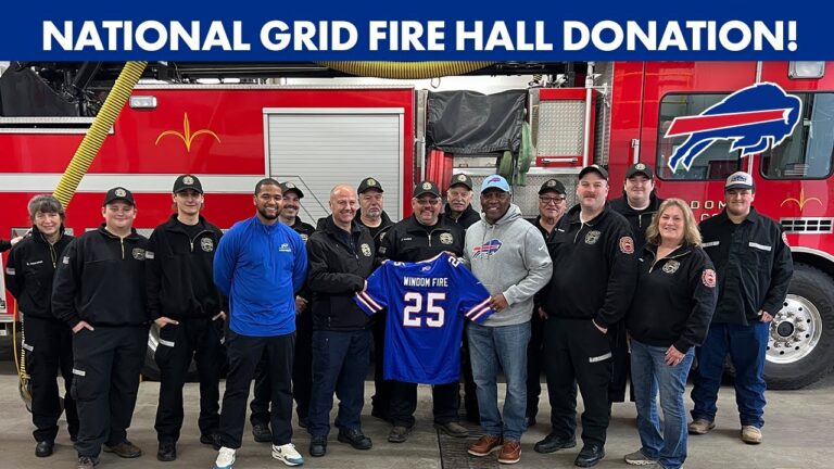 National Grid and the Buffalo Bills Surprise Local Fire Company with 10,000 donation!