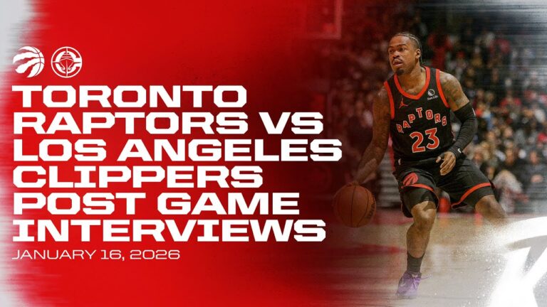 Toronto Raptors Full Media Availability Post Game vs Clippers January 16, 2026