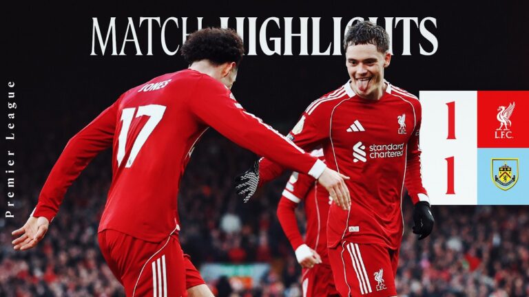 Highlights: Liverpool 1-1 Burnley Wirtz on Target for Reds