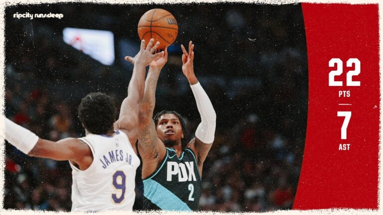 Caleb Love GOES OFF With 22 Points and 7 Assists In Win vs Los Angeles Lakers January 17, 2026