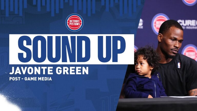 Post-Game Press Conference: Javonte Green Pistons vs. Pacers  1.17.26