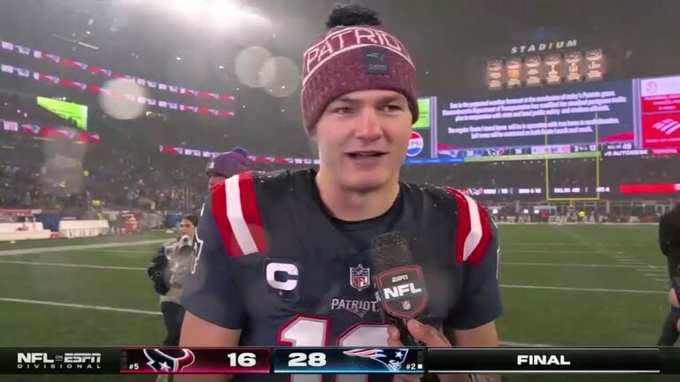 Drake Maye Postgame Interview on ESPN Following AFC Divisional Win Patriots