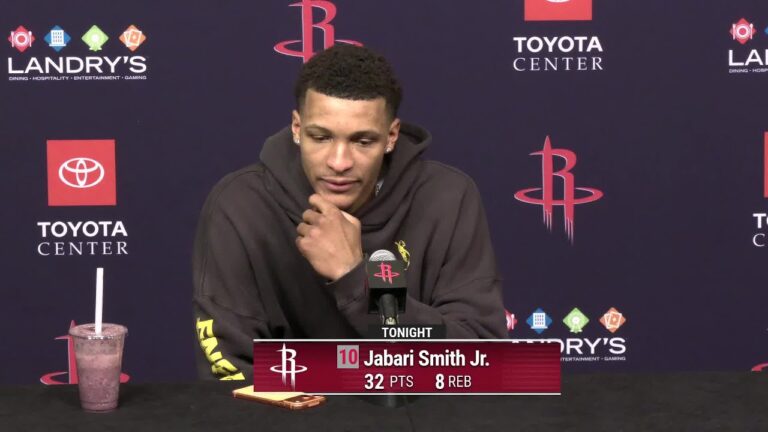 Jabari Smith Jr. with a Press Conference vs Pelicans