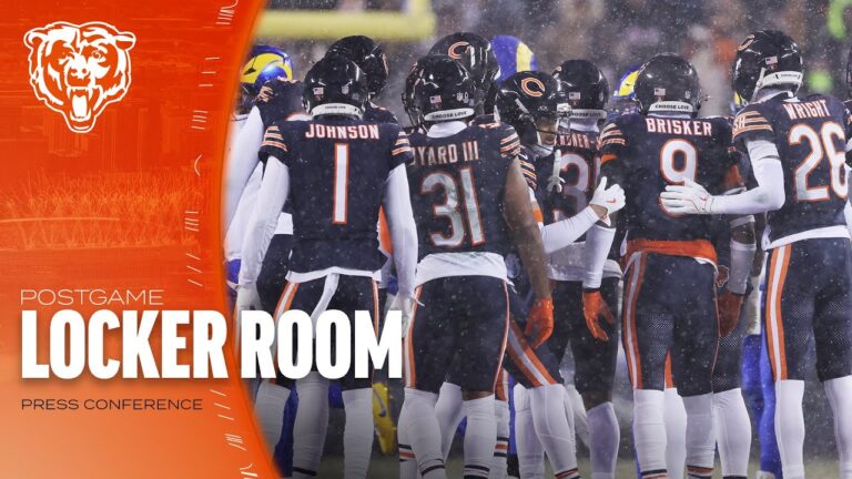 Bears postgame locker room Divisional Round