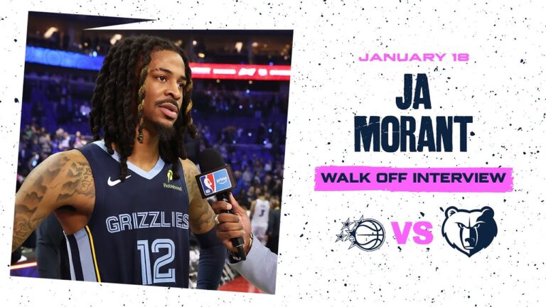 Ja Morant Walk off Interview Grizzlies vs. Magic