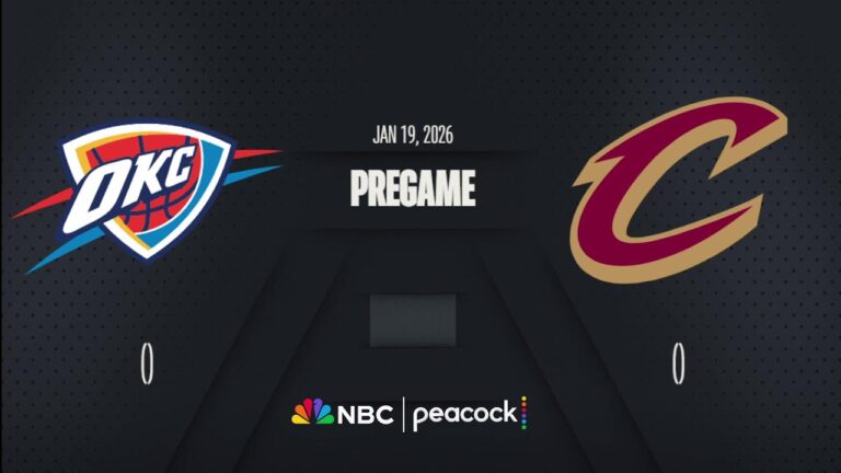 NBA Live Game Scoreboard MLK Day on NBA & Peacock Oklahoma City Thunder Vs. Cleveland Cavaliers