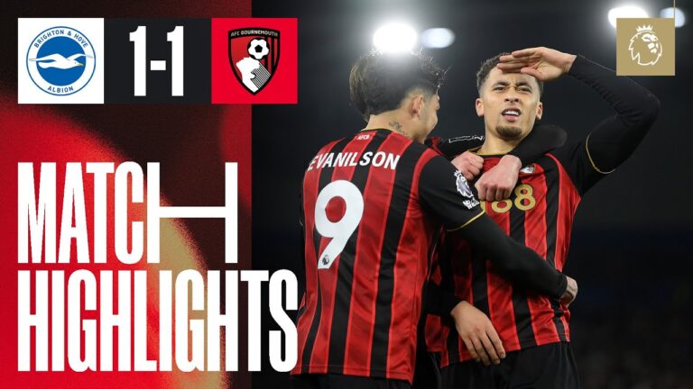 Tavernier penalty undone by Kostoulas overhead kick in draw Brighton 1-1 AFC Bournemouth